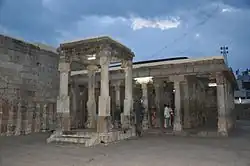The Temples of Sri Ranganatha Swamy And Sri Narasimha Swamy Temple on either side of the hill.