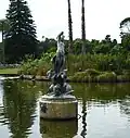 Fountain in the main pond of the Garden