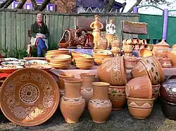 A selection of painted ceramics for sale