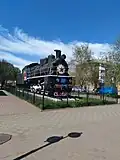Locomotive memorial near the railway station