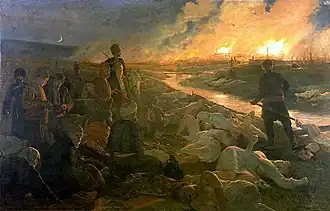 Bashi-bazouks carrying out the Batak massacre. Antoni Piotrowski, (1889).