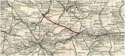 Upper Volga Railroad construction plan