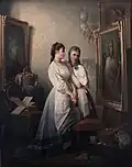 Self-portrait with a model
