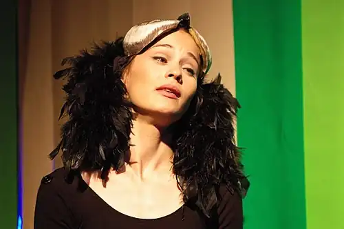 Lucy Dubinchik in the play "La Fontaine - The Enchanted Forest" at the Gesher Theater, 2012