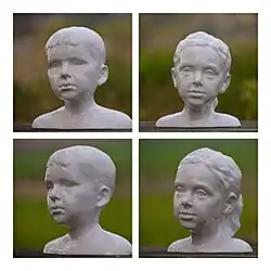 Portraits of children, porcelain, 2005