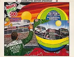 The 1994 Mello Yello 500 program cover, with artwork by NASCAR artist Sam Bass.