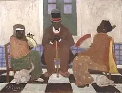 Visita pesada (óleo s/cartón) - Cumbersome Visit (oil on cardboard) - 48x63cm [8]