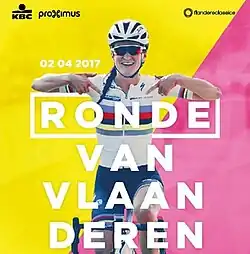 Event poster with previous winner Lizzie Armitstead