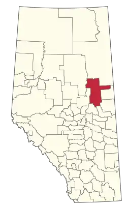 Location within Alberta