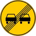 3.21.2 End of overtaking prohibition zone (temporary)