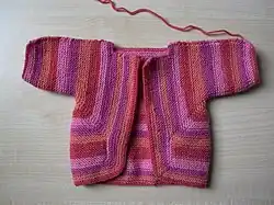 Pink and purple baby cardigan