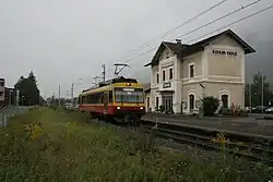 A Montafonerbahn train in Schaan-Vaduz