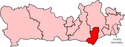 Location of the Bracknell constituency in Berkshire after the 2023 boundary review