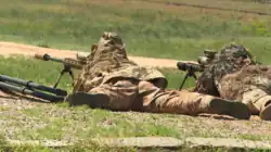 Bulgarian Special Forces snipers on an exercise.