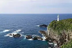 Cape Ashizuri Lighthouse [ja] above the cape
