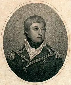 Admiral Courtenay Boyle, 1813, engraving by Joyce Gold