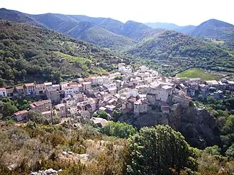 A view of the village from the rock of Bade