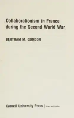 book cover for "Collaborationism in France during the Second World War"