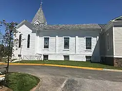 old white church side view