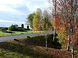 Main path with gate near the A832 motorway