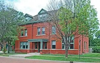A large brick building