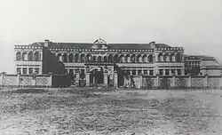 Black and white photo of East building Nankai High School, Tianjin in 1906