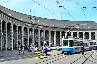Bahnhof Enge tram stop at Tessinerplatz