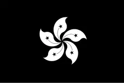 Hong Kong flag variant, with black background