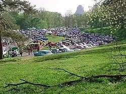 The Easter car show on the lower Muny parking lot