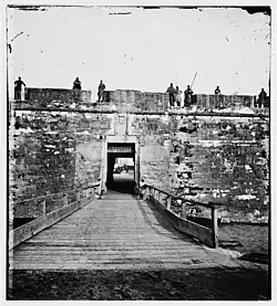 Entrance to fort, Sally port, Civil War era