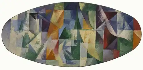 Robert Delaunay, 1912, Windows Open Simultaneously 1st Part, 3rd Motif, oil on canvas, 57 × 123 cm, Solomon R. Guggenheim Museum