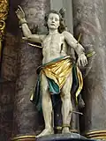 Representation of St. Sebastian on the right side altar