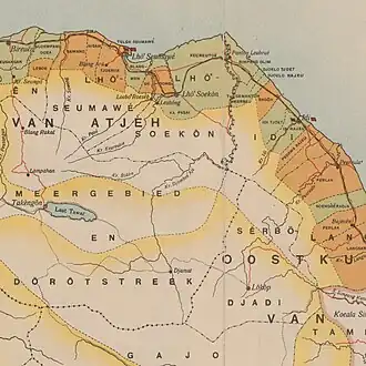 Krueng Jamboaye on the 1917 map of Aceh