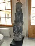 Egyptian statue (now indoors)