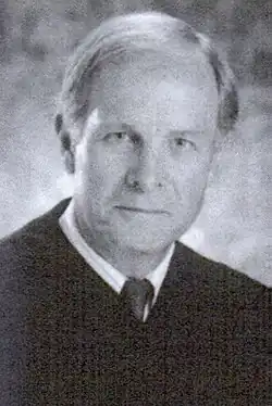 2001 black and white head and shoulders photo of Judge J. Garvan Murtha in judicial robe