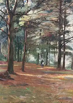 Forest Interior with Figures