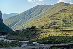 Village Kvemo Okrokana in the center