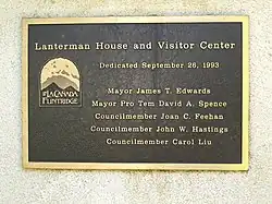 La Cañada Flintridge dedication plaque, 1993