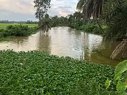 The canal on the left side