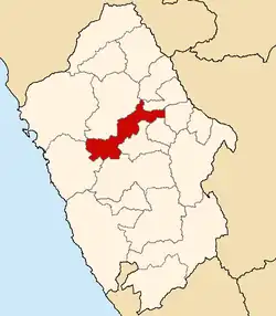Location of Yungay in the Ancash Region