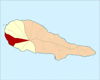 The location of the civil parish of Candélaria in the municipality of Madalena