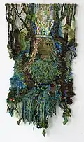 From the series "New Fairy Tales to the World" — Forest Princess, 2002, 90×50, handwoven, cotton, wool, wool blend, lurex