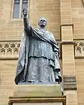 Statue of Moran by Bertram Mackennal outside St Mary's Cathedral, Sydney