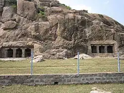 Rock Cut Caves, Sculptures And Inscriptions.