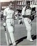 Maqsood Ahmed (left) with Imtiaz Ahmed