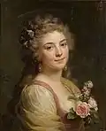 Portrait of an actress, or Mlle Bélier, published in Women Painters of the World, 1785