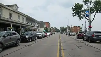 Looking north along S. Water Street