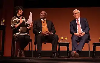 Charles Lee (pictured right) speaks at the Michigan Environmental Justice Summit