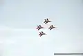 Russian Swifts (aerobatic team) in formation.