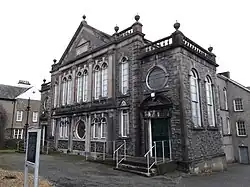 Moriah Calvinistic Methodist Chapel including forecourt wall and gates